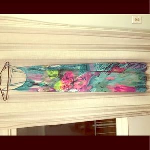 Ark & Co Low Back Strappy Bright Floral Maxi NWT